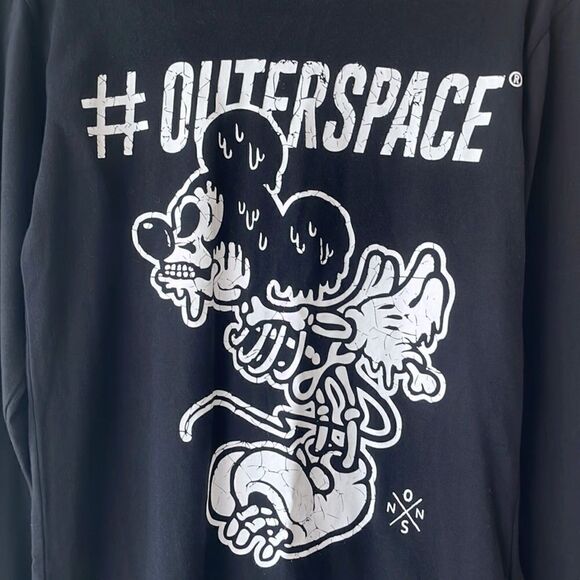 Outerspace Mickey Mouse Skeleton Long Sleeve Shirt - Picture 3 of 7